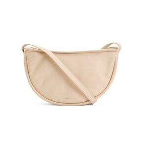 MANSUR GAVRIEL Avorio Made In Italy Leather Moon Sling Crossbody Bag